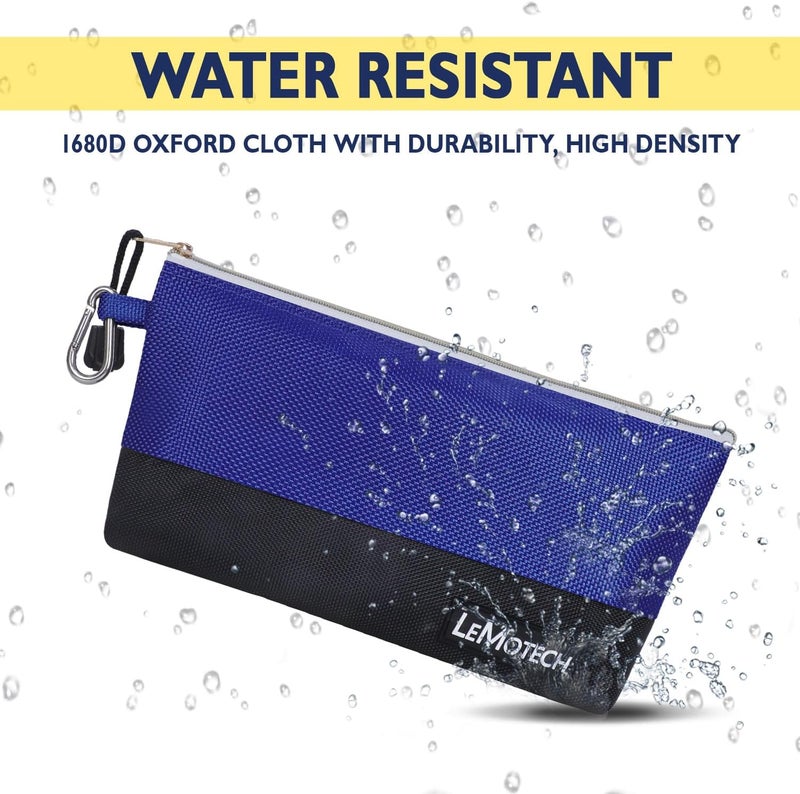 LeMotech Tool Bags, Water Resistant Stand-Up Utility Tool Pouch Heavy Duty 1680D Oxford, Multipurpose Storage Pouch, 10" Tool Bag,4 Pack - Image 2